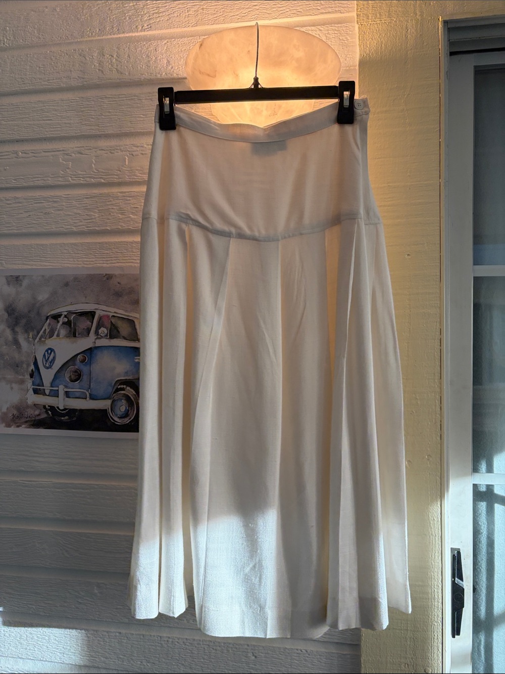 Vintage carol little saint tropez west ivory skirt 10
